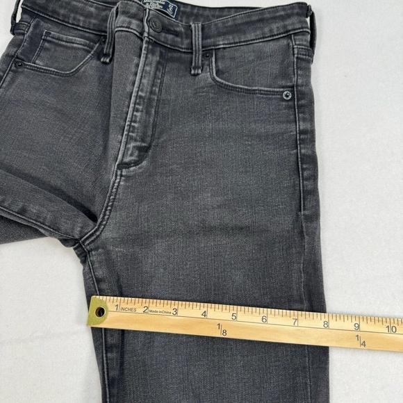 Abercrombie Fitch Simone High Rise Super Skinny Jeans Womens Sz 27/4 Black Wash - Picture 12 of 14
